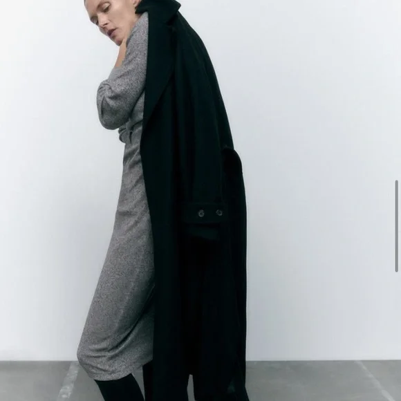 Zara knit midi dress w/ rouching - Picture 6 of 11